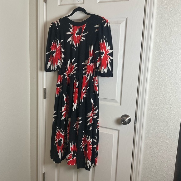 Floral Black and Red Women's Dress - Picture 12 of 12